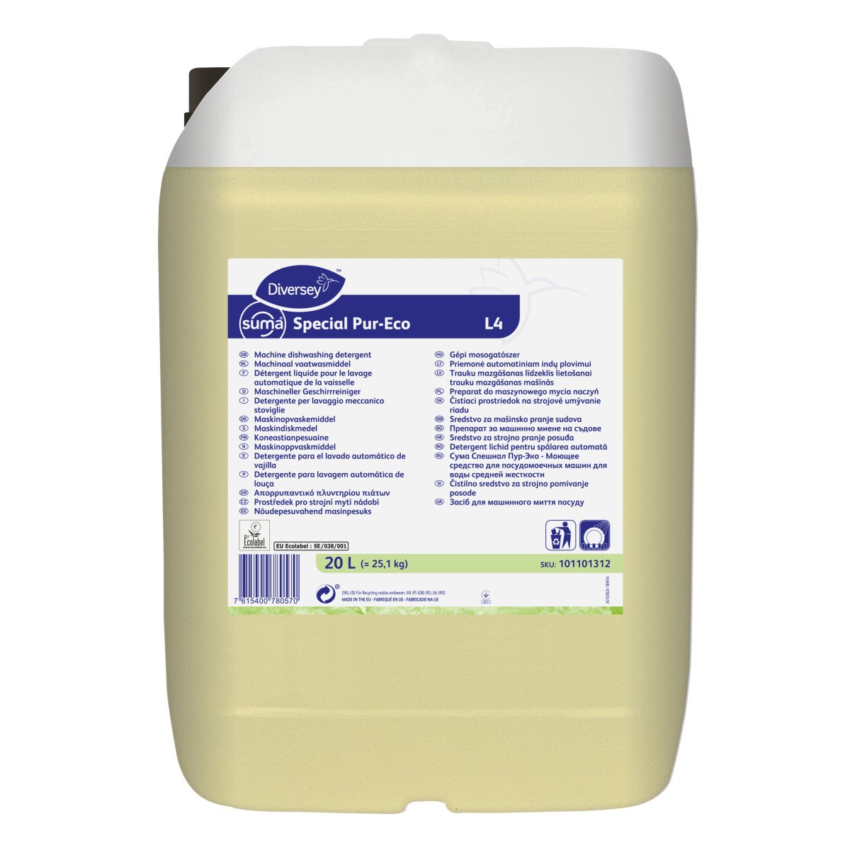 Suma Special Pur-Eco L4 20L – Detergente para lavagem automática de louça – águas médias