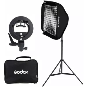 Softbox Speedlite 60x60cm Flash Dedicado Strobist Com Grid + Tripé