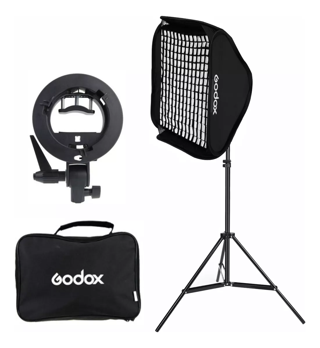Softbox Speedlite 60x60cm Flash Dedicado Strobist Com Grid + Tripé