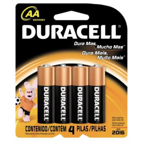 Pilha AA DURACELL 1,5V 4 pilhas