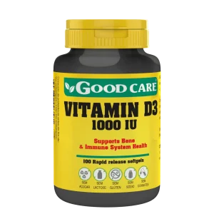 Vitamina D3 1000 iu 100 cápsulas  Good Care
