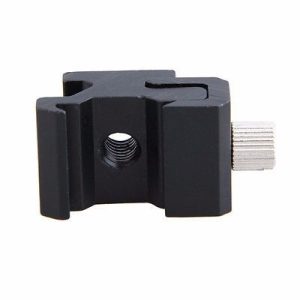 Suporte Adaptador Para Flash e led Para Tripé Rosca 1/4