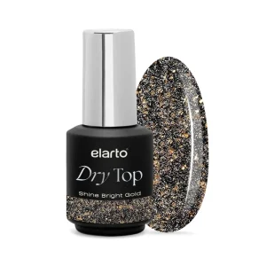 Dry Top Shine Dourado Brilhante 7ml top coat híbrido com efeito flash