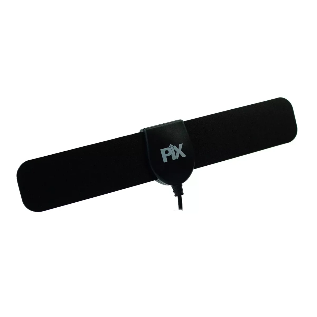 Antena Interna Ultra Slim 4K, HDTV, VHF, UHF Digital Conector 90 Graus 5DBI Cabo 1 Metro