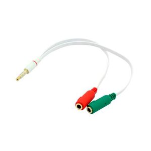 Adaptador P3 / 2 P2 Fêmea Microfone e Fone Headset PS4/XBOX