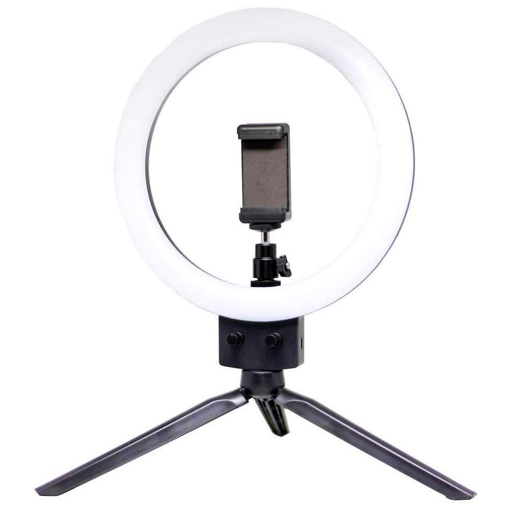 Iluminador Ring Light Equifoto RL07 10W 23cm de Diâmetro com Suporte para Celular e Mini Tripé