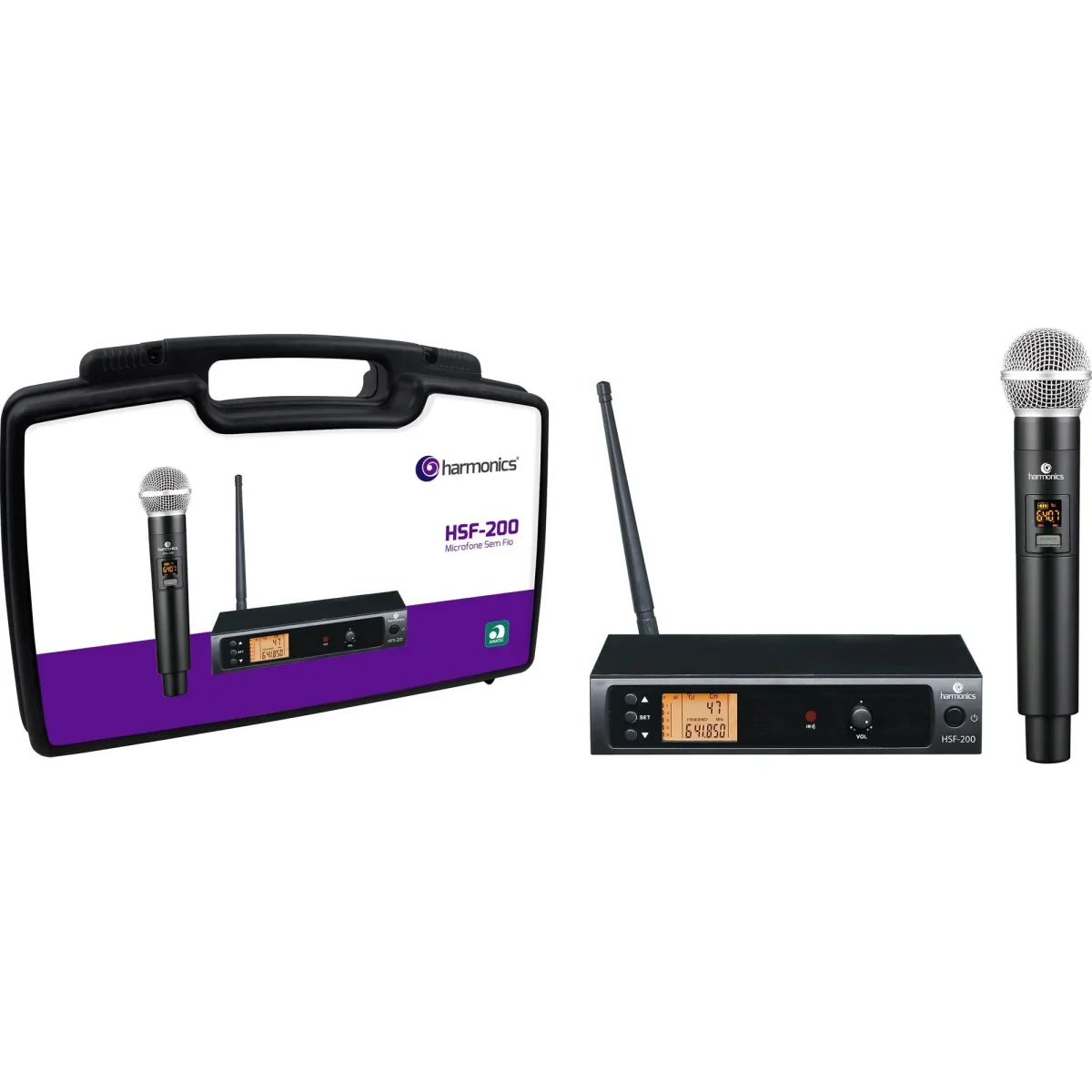 Microfone Sem Fio Harmonics HSF-200 Simples - Image 6