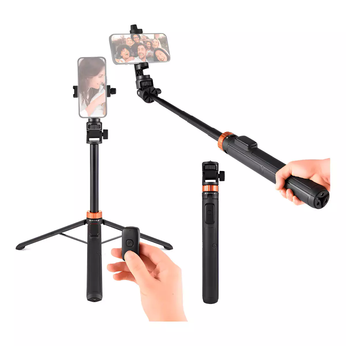 Mini Tripé P/ Celular Extensível Bastão de Selfie Controle Bluetooth