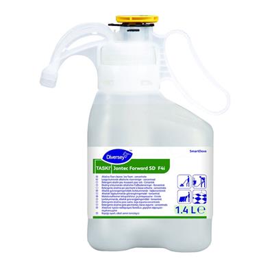 TASKI Jontec Forward SD F4i 1.4L – Detergente alcalino para pavimentos, baixo teor de espuma em SmartDose®